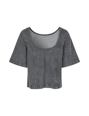 Denim Top - Ananea-G - Grey - Global Funk