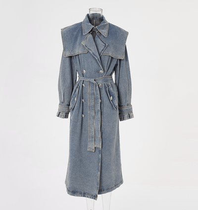 Sassy Copenhagen Jakker Denim trenchcoat - Blue - Sassy Copenhagen