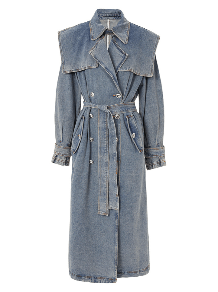 Sassy Copenhagen Jakker Denim trenchcoat - Blue - Sassy Copenhagen