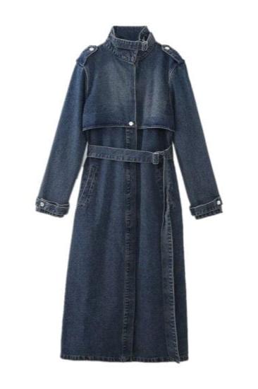 Sassy Copenhagen Jakker Denim trenchcoat jakke- Washed blue - Vera - Sassy Copenhagen (Bemærk Preorder)