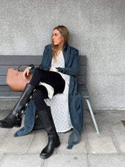Denim trenchcoat jakke- Washed blue - Vera - Sassy Copenhagen