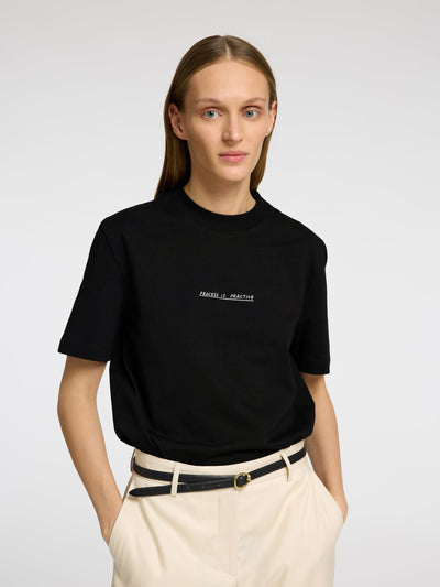 Selected Femme - T-shirt - Sort - Colwoman