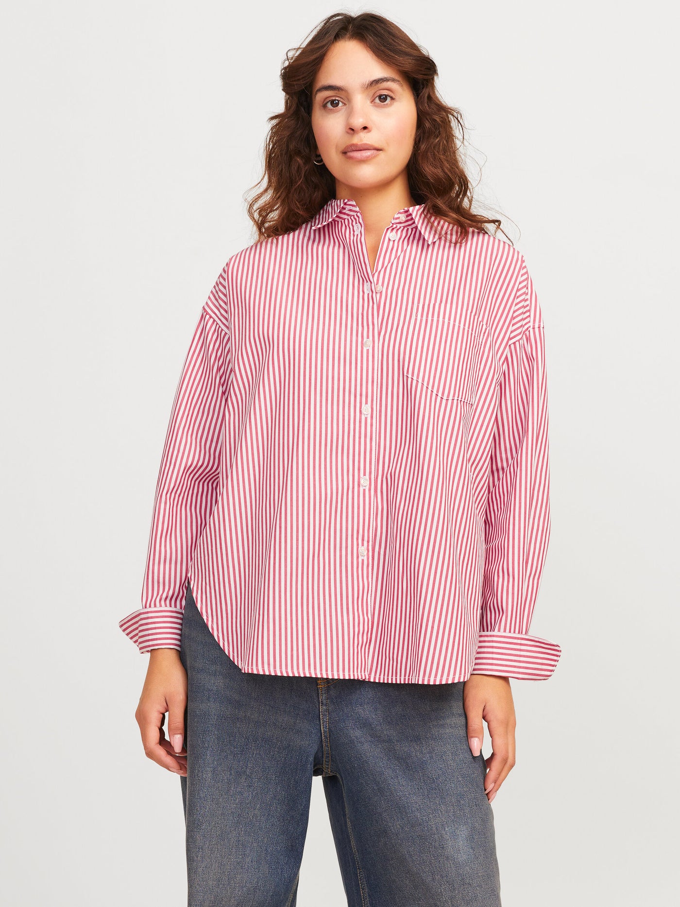 Cerise Stripes Pink Shirt - JJXX Jamie