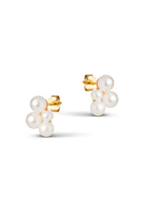 Freshwater pearl earrings - Mae - Enamel 