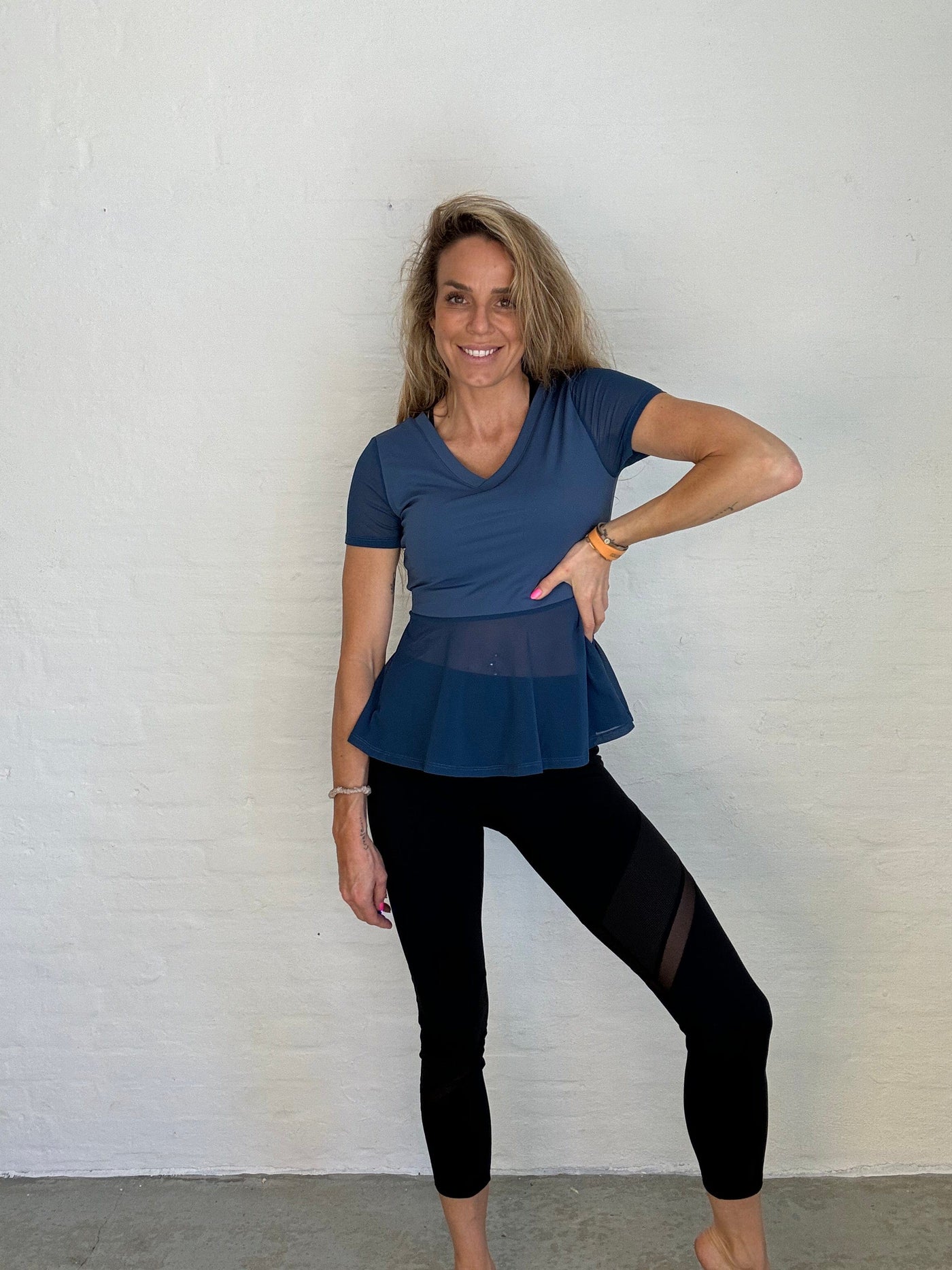 Sassy Copenhagen fitness Fitness bluse - Mia - Navy blå - Sassy Copenhagen