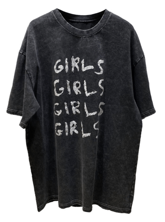 Sassy Copenhagen t-shirts & toppe Girls t-shirt - Grey washed - Linette - Sassy Copenhagen