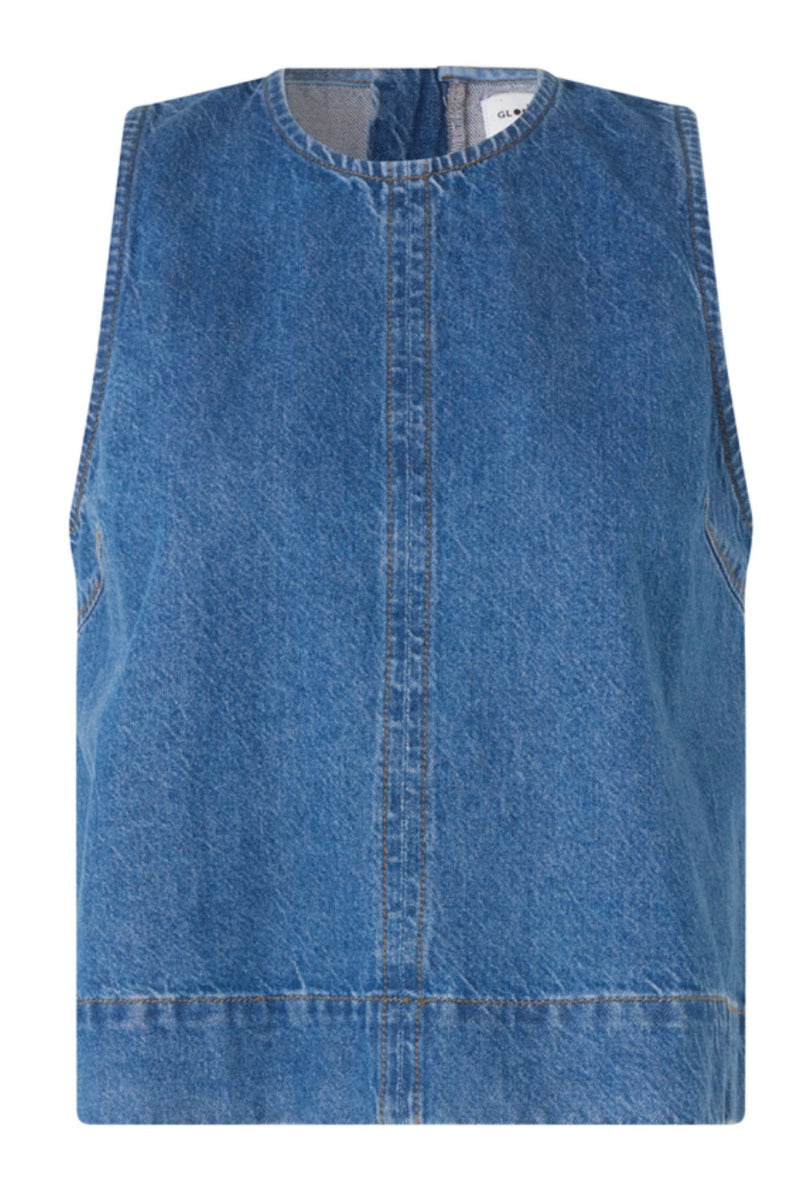 Denim Blue top - Rihne - Global Funk