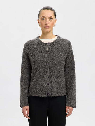 Selected Femme - Knit Cardigan - Gray Melange - Lulu