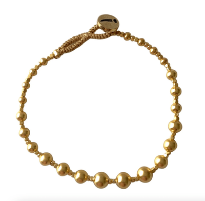 Ibu Jewels Smykker Håndlavet armbånd - Lulu round gold - EO05 - Ibu Jewels