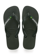 HAVAIANAS - Brasil Logo Olive Green   - Klipklapper sss