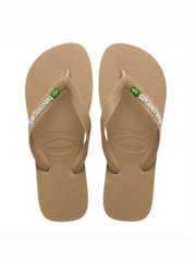 HAVAIANAS - Brasil Logo Beige   - Klipklapper sss