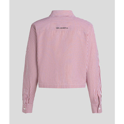 Karl Lagerfeld - Skjorte - Sage White stripes - Choupette Cropped
