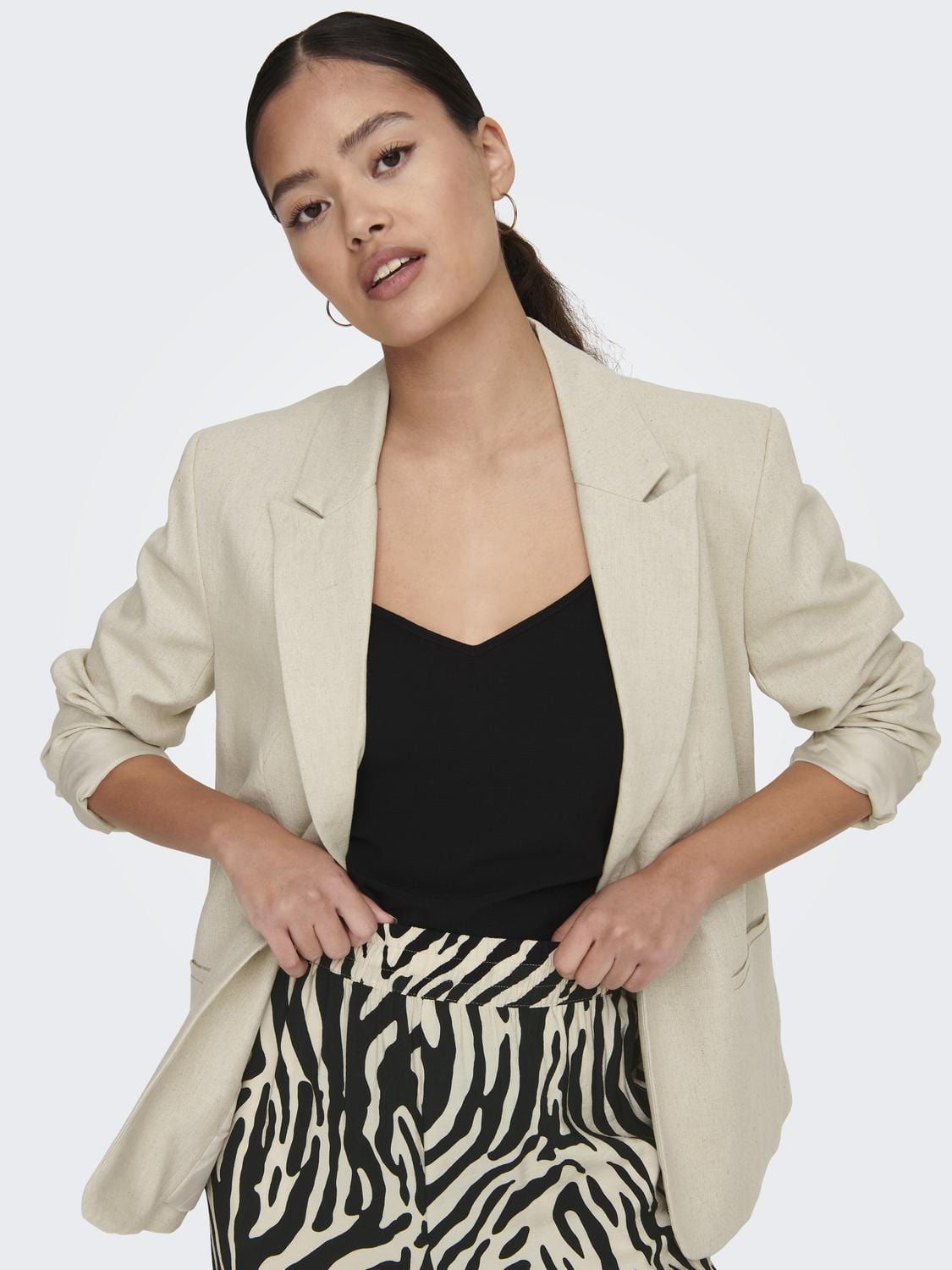 JDY Overdele JDY - Say Hør Blazer Jakke - Beige