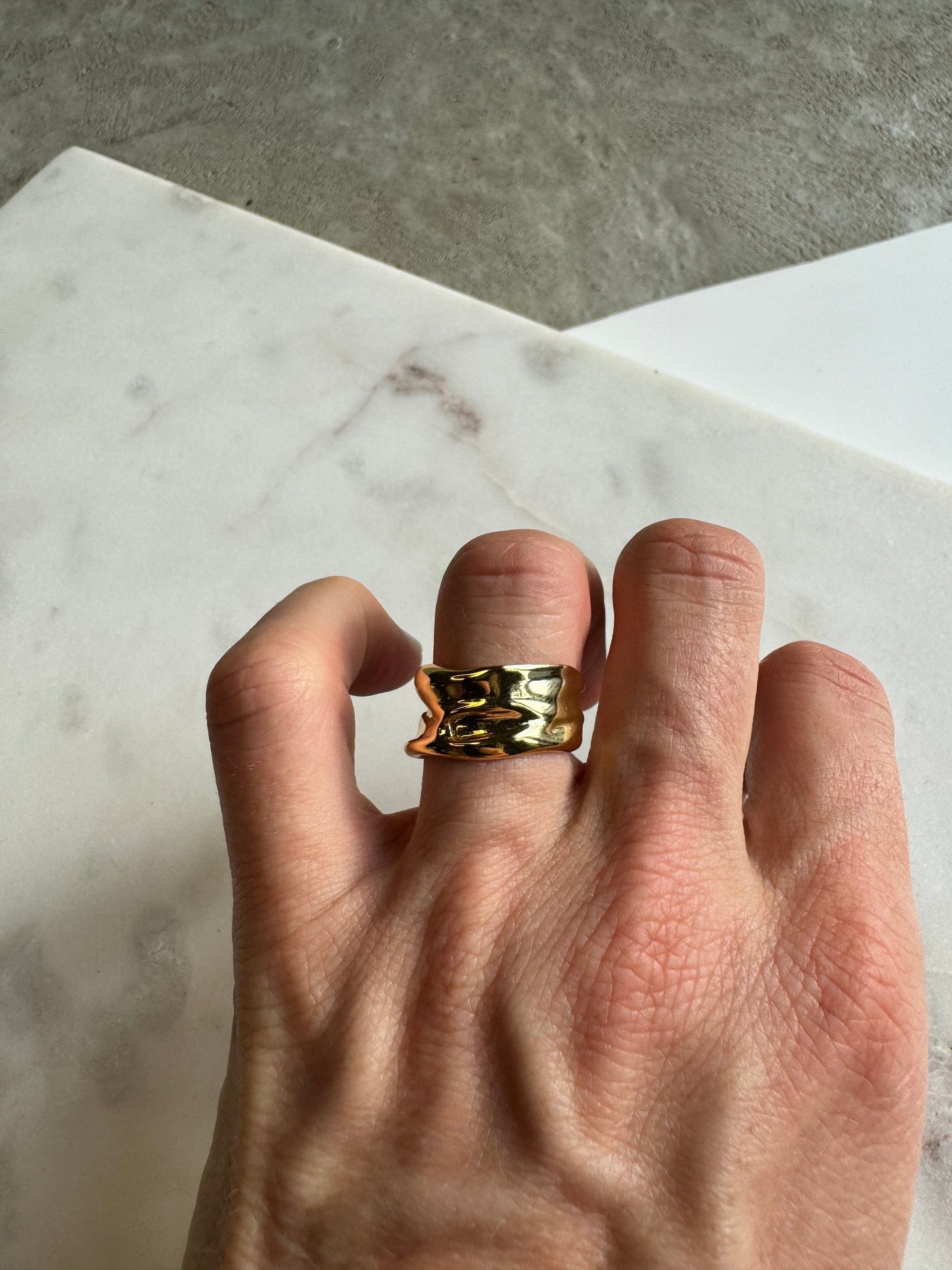 Andcopenhagen Smykker Justerbar ring - Tess 18 karat guldbelagt - Andcopenhagen