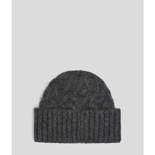 Karl Lagerfeld - Hue - Dark Grey - Cable Knit Beanie