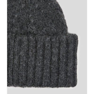 Karl Lagerfeld - Hue - Dark Grey - Cable Knit Beanie