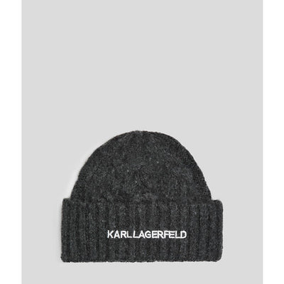 Karl Lagerfeld - Hue - Dark Grey - Cable Knit Beanie