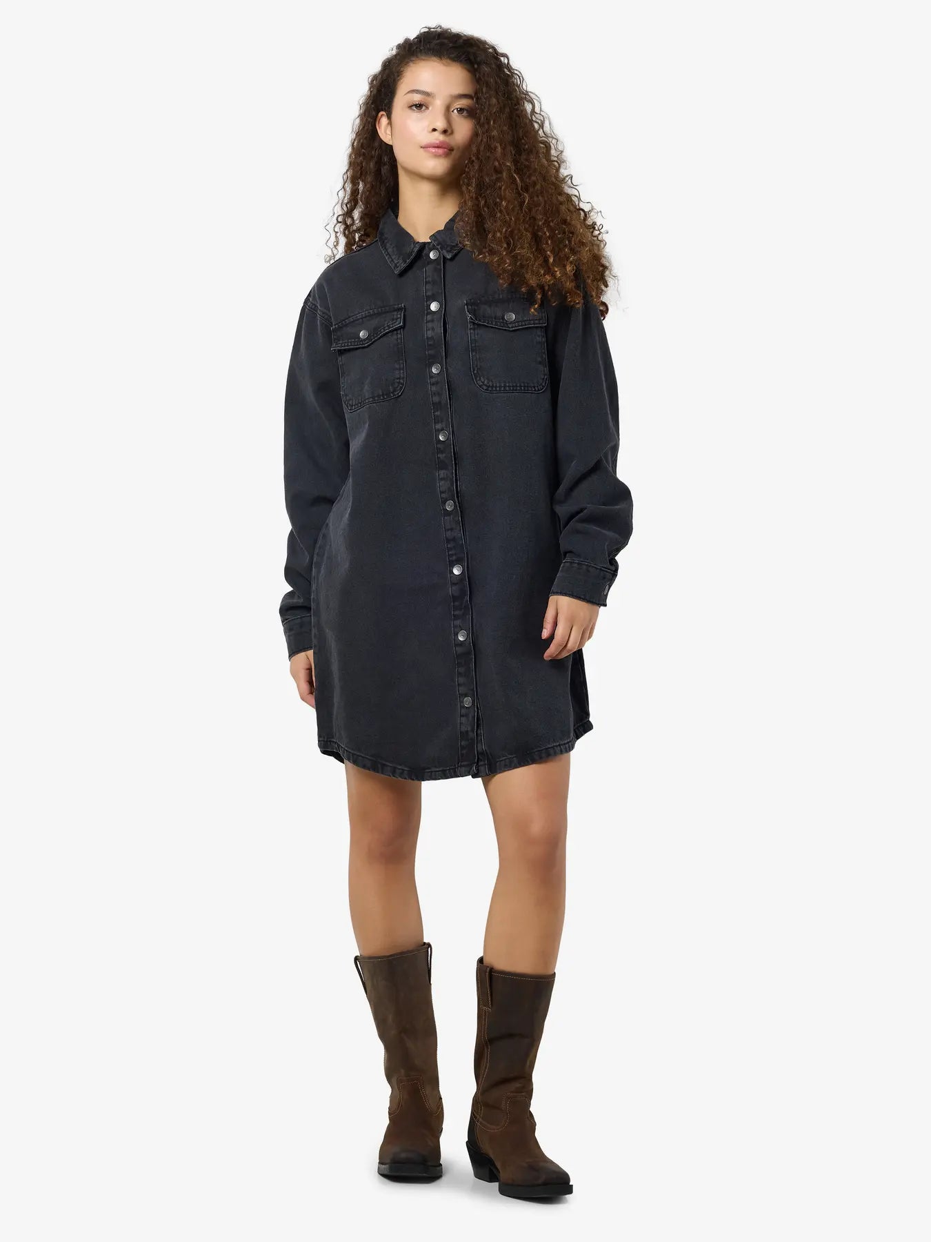Noisy May - Denim Kjole - Black denim - Alva