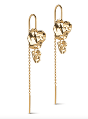 Kim - Gold earrings - Enamel