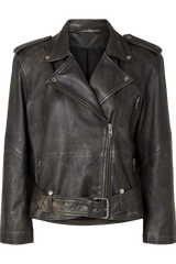 Leather jacket - Black - Nana - Selected femme