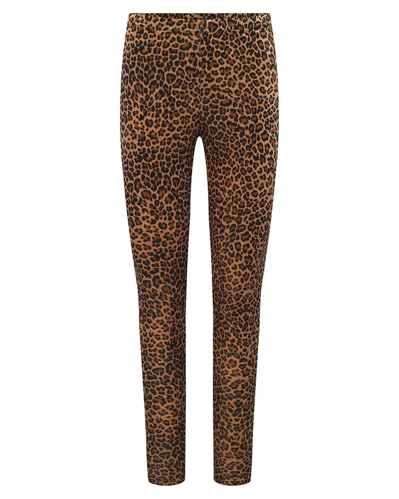 Hunkøn Underdele Leopard Velour Leggings - Angela - Hunkøn