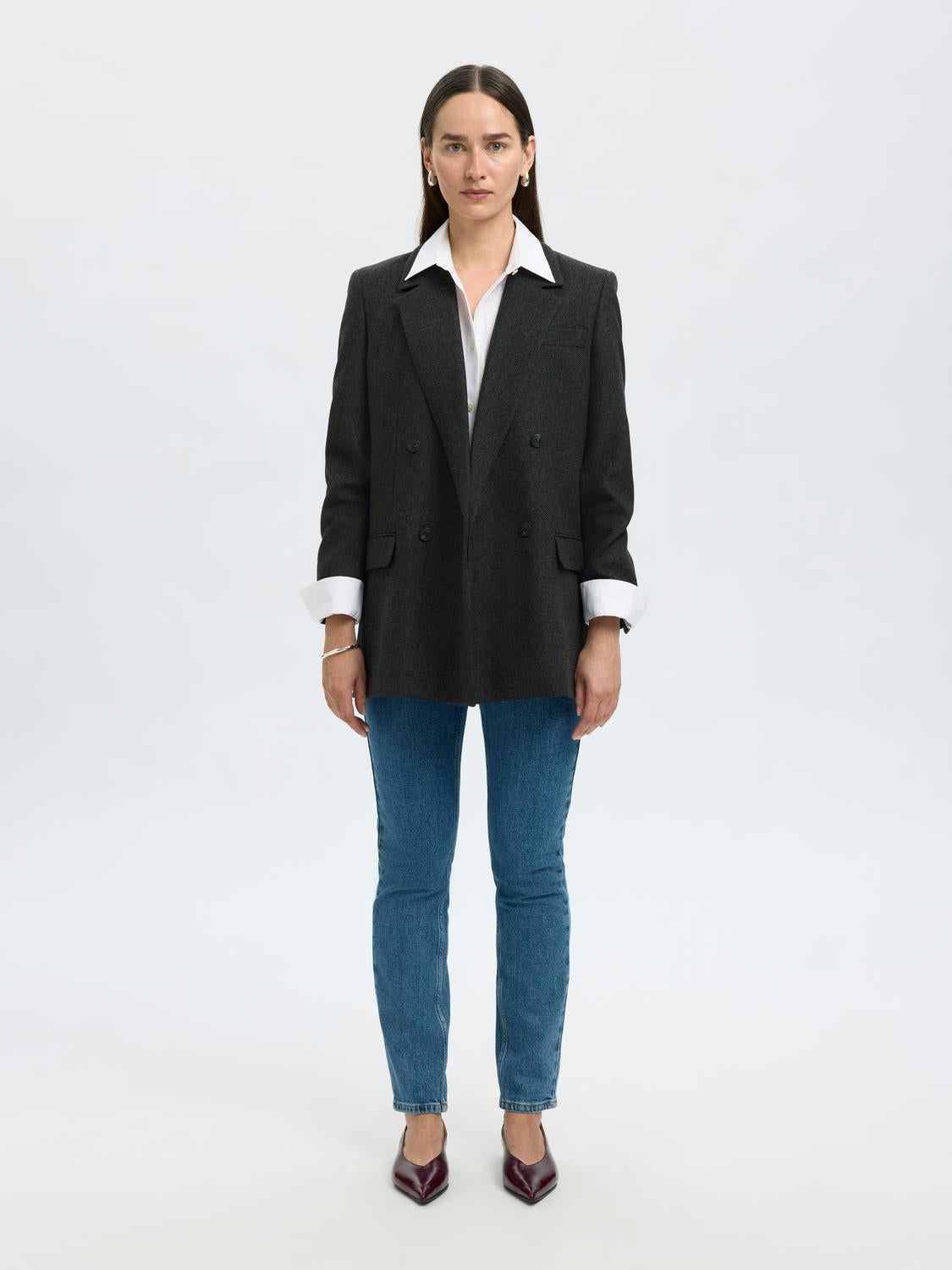 Selected Femme - Blazer - Black Wool - Elin