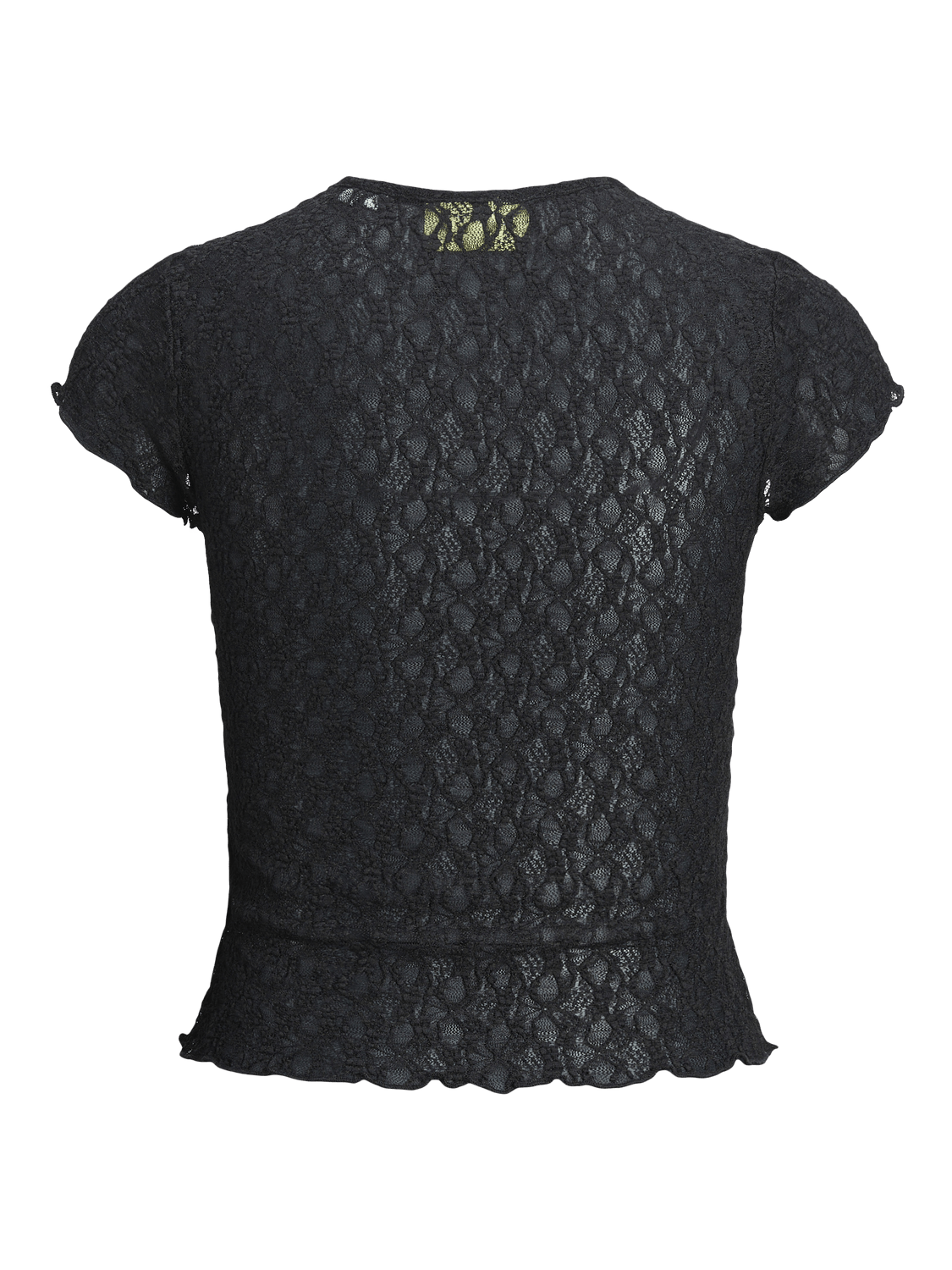 JJXX t-shirts & toppe Mesh t-shirt - Sort - Leah lace - JJXX