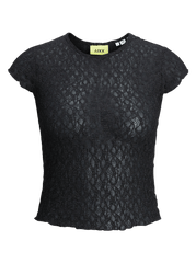 Mesh Blonde t-shirt - Sort - Leah lace - JJXX