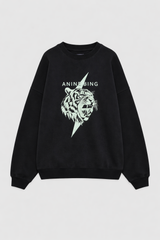 Anine Bing - Sweatshirt - Vintage Black - Miles Tiger
