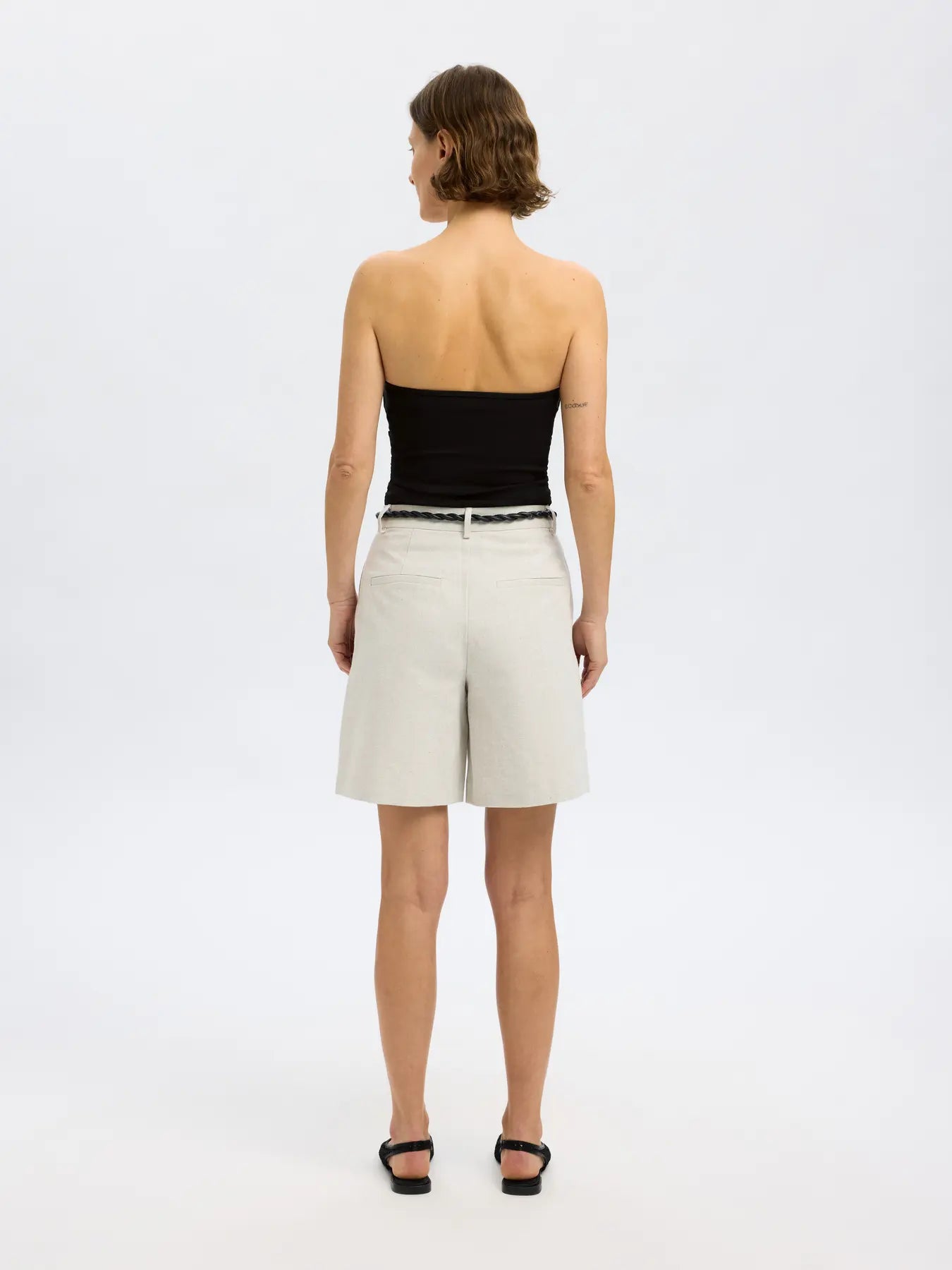 Selected Femme - Bandeau Top - Sort - Ira U-ring
