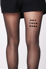 Nylon tights - Not your babe - Saint Sass sss