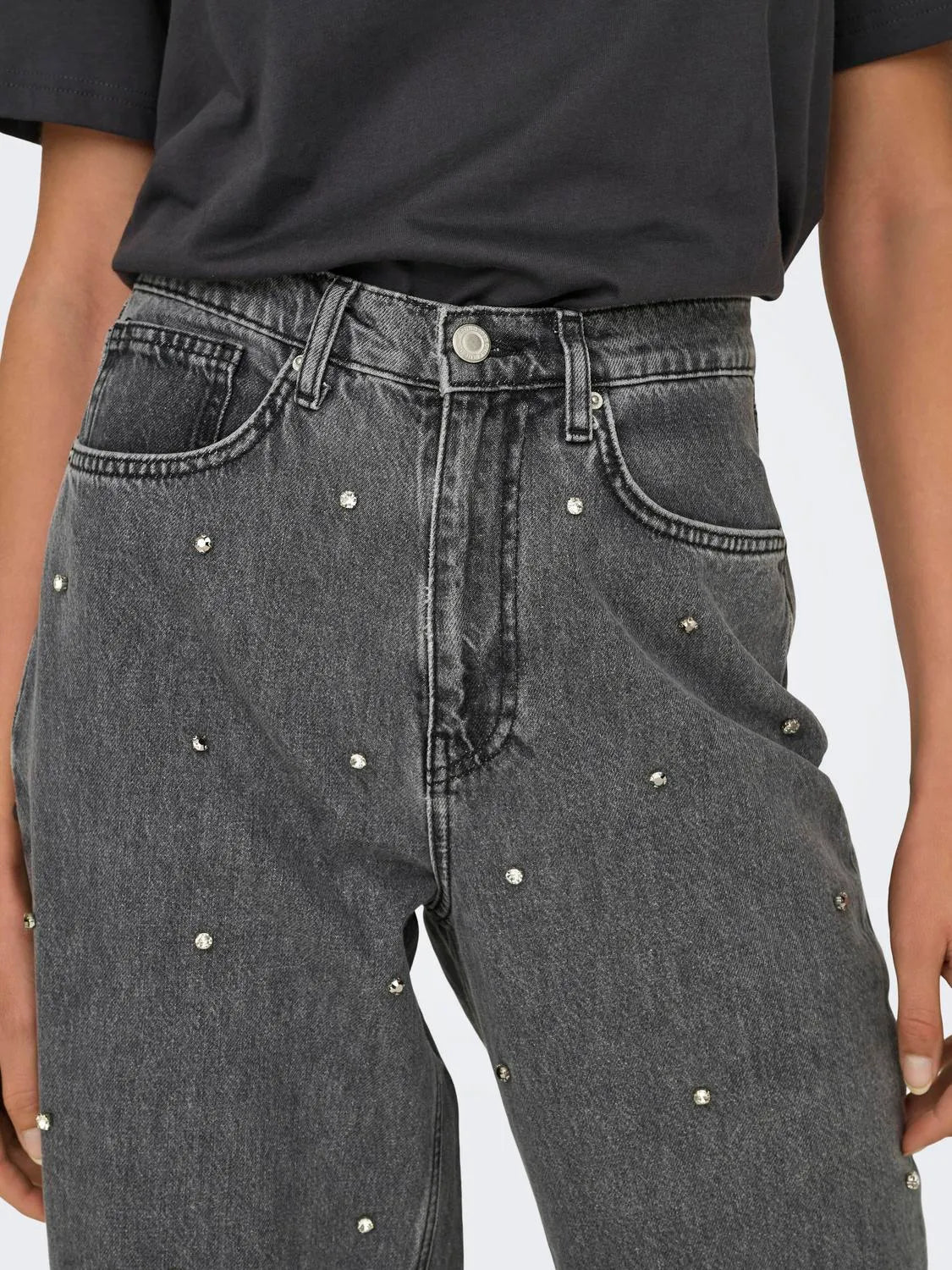 Only - Jeans - Grey denim - Rhinestone - Hope