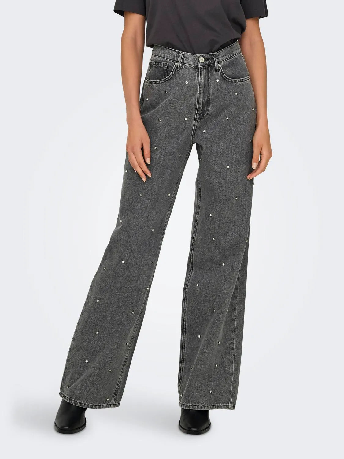 Only - Jeans - Grey denim - Rhinestone - Hope