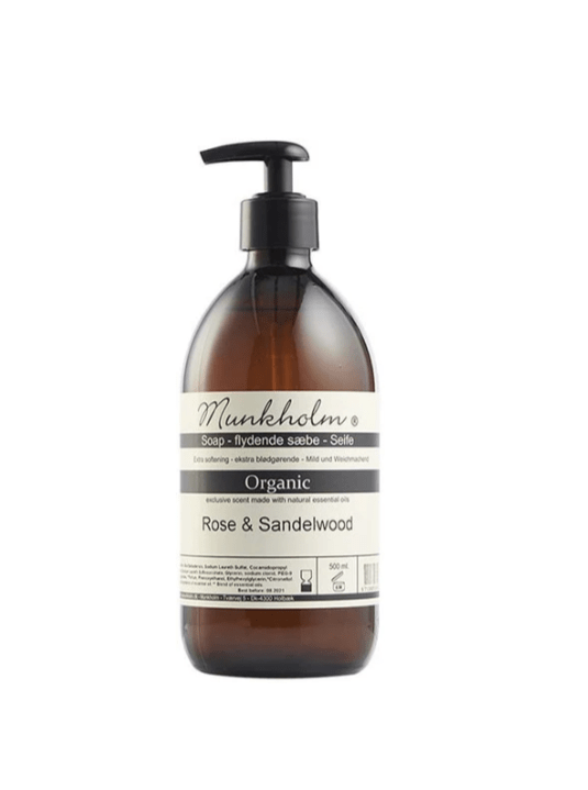 Munkholm Accessories Organic håndsæbe - Rose og Sandelwood - 500 ml - Munkholm