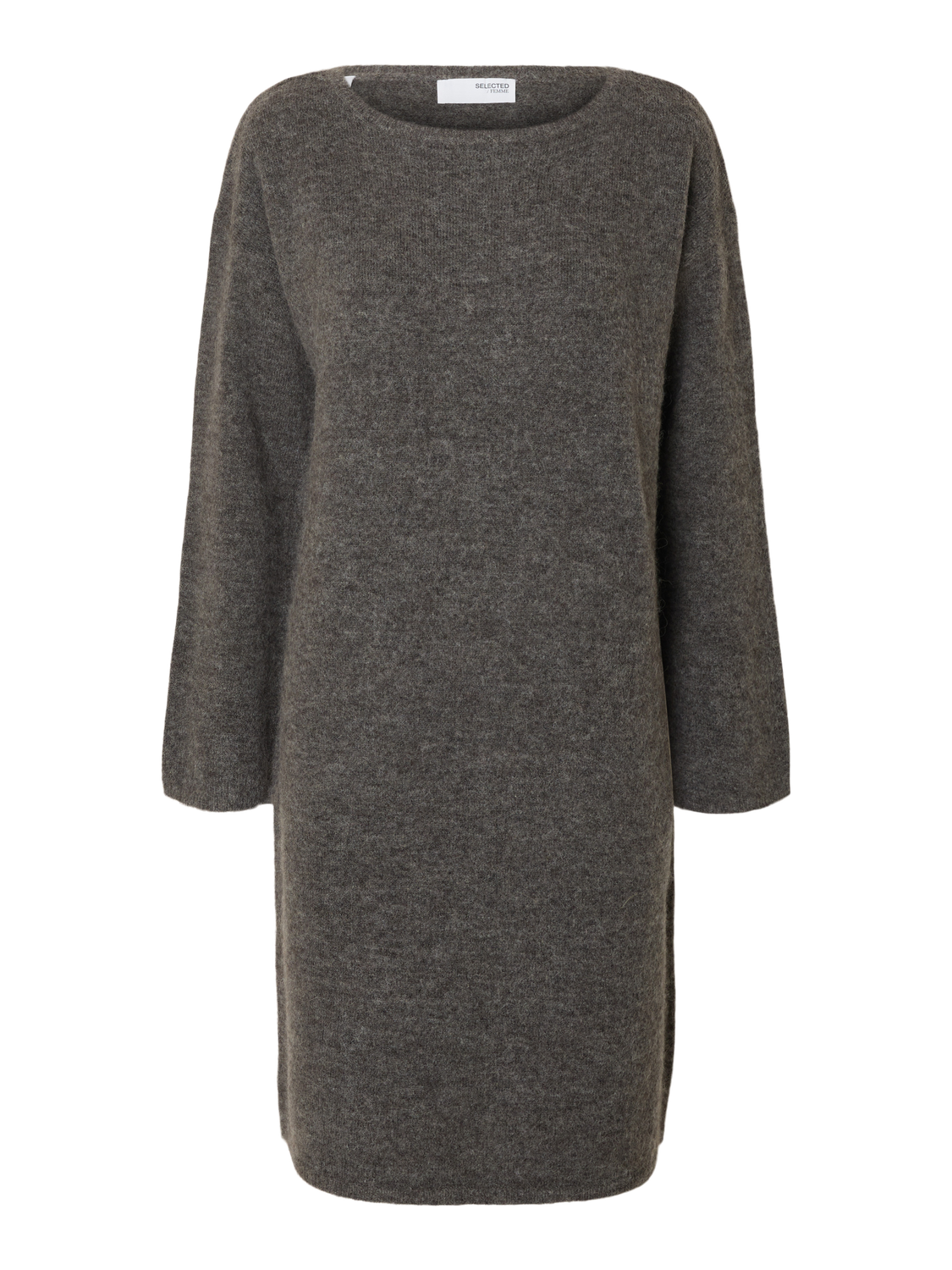 Selected Femme - Knit Dress - Gray Melange - Lulu