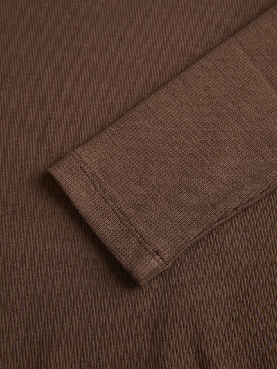 JJXX - Rib langærmet t-shirt - Brun - Freya
