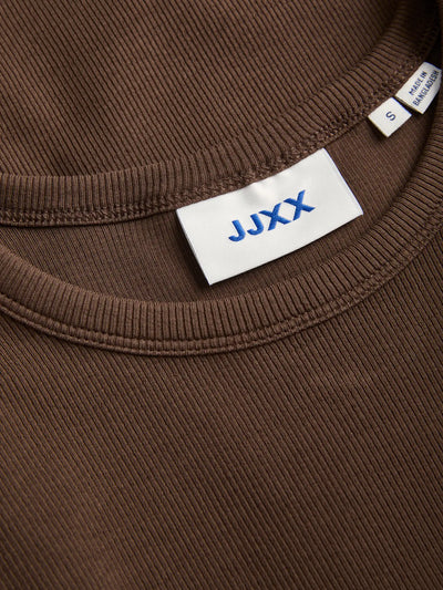 JJXX - Rib langærmet t-shirt - Brun - Freya