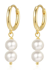 Andcopenhagen Jewelry - Earrings - 18 carat gold-plated 925 sterling silver - Emma