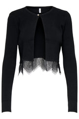 Only - Cardigan - Sort - Perry Mix O-neck