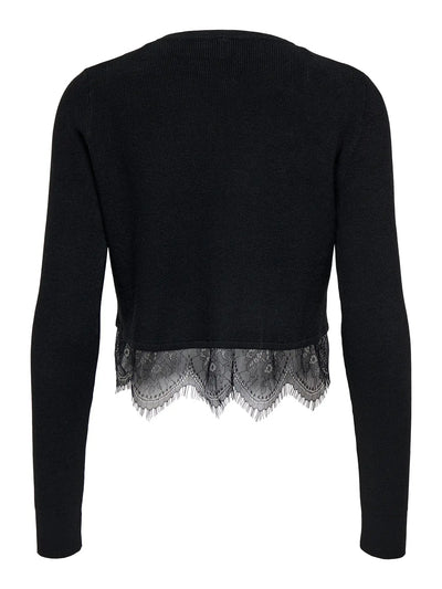 Only - Cardigan - Sort - Perry Mix O-neck