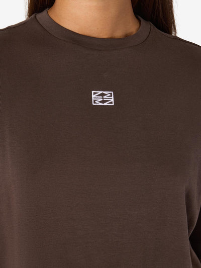 Noisy May - T-shirt - Brun - Kim S/S Slit - Stilkompagniet.dk