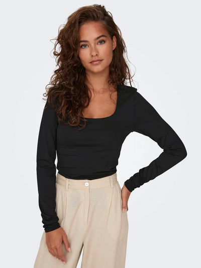 Only - Ea Two Way Blouse - Black