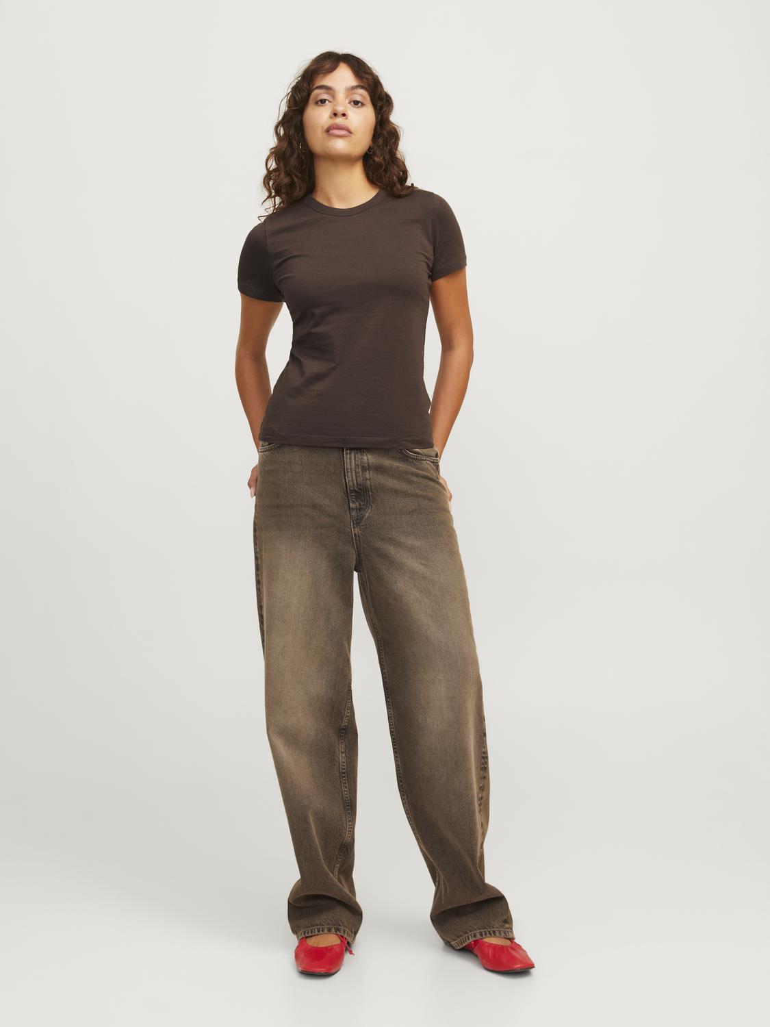 JJXX - T-shirt - Brown - Gigi - Stilkompagniet.dk