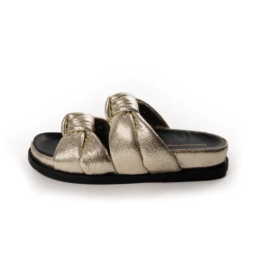 Copenhagen Shoes Sandal - Guld/sort - Pool party - Copenhagen shoes