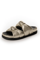 Sandal - Guld/sort - Pool party - Copenhagen shoes