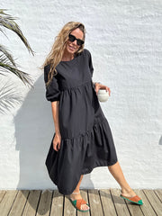 Sassy Copenhagen - Marie dress with t-shirt sleeves - Black sss (Note Preorder week 49)