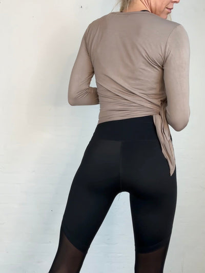 Sassy Copenhagen fitness Sassy Copenhagen - Soft leggings med lommer - Fitness shape wear - Beige