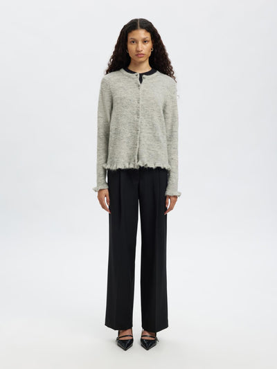 Selected Femme - Cardigan - Light grey melange - Lulu Frill