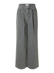 Selected femme - Jeans - Extra wide fit - Gray - Olivia