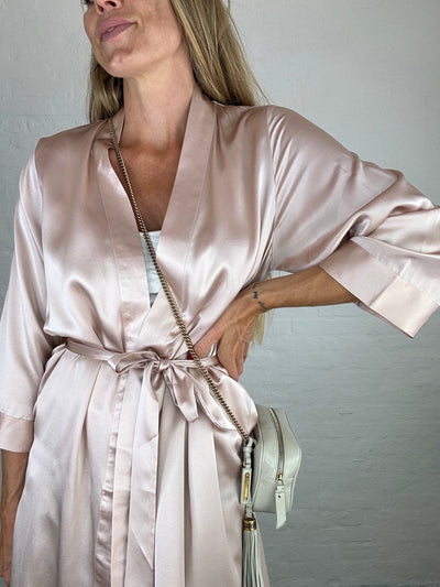 Andcopenhagen Overdele Silke kimono - Rosa - Selma - Andcopenhagen